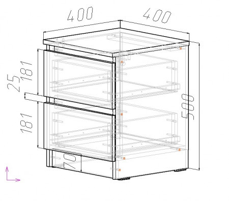 Тумба прикроватная ViA- Таун ТТ-5