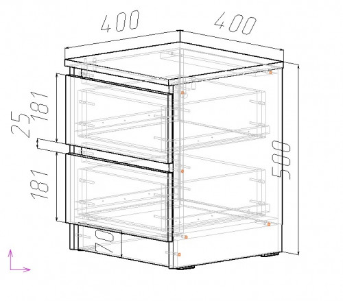 Тумба прикроватная ViA- Таун ТТ-5