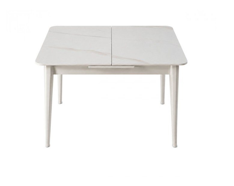 Стіл обідній розкладний INI- TALLINN CERAMIC 90(120)*70 білий глянець/кашемир   