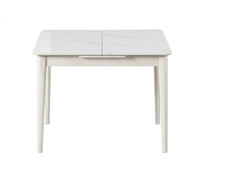 Стіл обідній розкладний INI- TALLINN CERAMIC 90(120)*70 білий глянець/кашемир   
