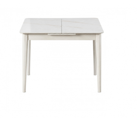 Стіл обідній розкладний INI- TALLINN CERAMIC 90(120)*70 білий глянець/кашемир   