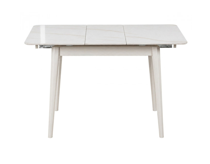 Стіл обідній розкладний INI- TALLINN CERAMIC 90(120)*70 білий глянець/кашемир   