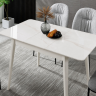 Стіл обідній розкладний INI- TALLINN CERAMIC 90(120)*70 білий глянець/кашемир   