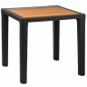 Стол обеденный TYA- Antares Iroko, Ножки-пласт., Черный 80х80