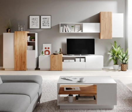 Гостиная Perfect Home 3Д / 3D B Белый/дуб золотой крафт
