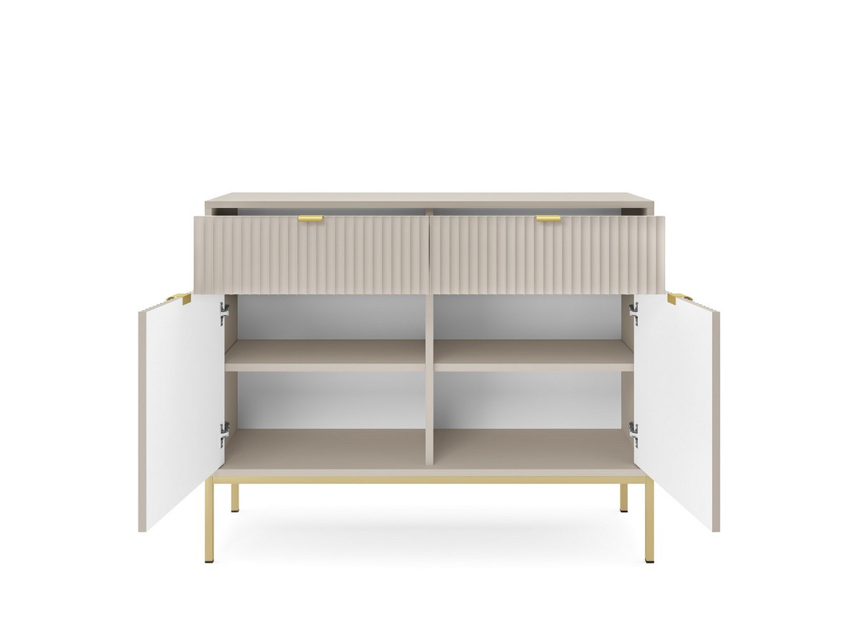 Комод Perfect Home Nova 2-дверный с 2 ​​ящиками и золотыми ножками KSZ104 Кашемир