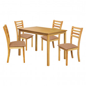 IDEA стол + 4 стула BARCELONA кленовый лак