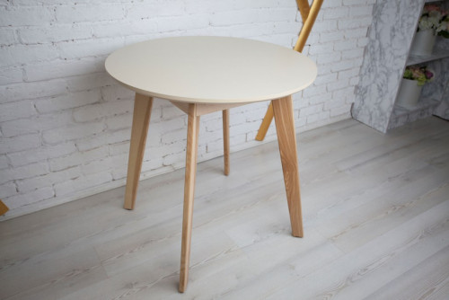 Комплект кухонной мебели Ont- Густаво 75 круглый стол + 2 стула бежевый