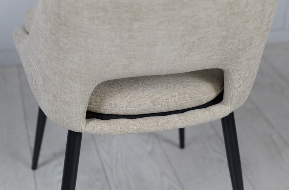 Стул обеденный TOP- Нано бежевый (ноги черный)    