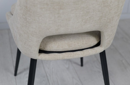 Стул обеденный TOP- Нано бежевый (ноги черный)    