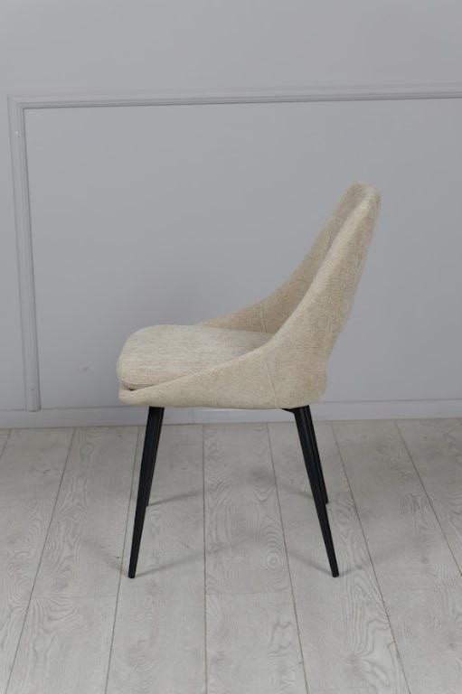 Стул обеденный TOP- Нано бежевый (ноги черный)    