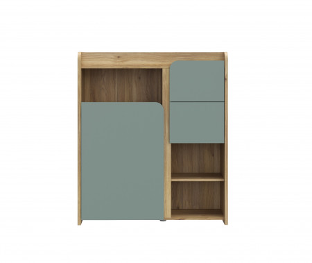 Комод на 1 дверь и 2 ящика Forte HOA HOAK321L (дуб маувелла/шалфей)