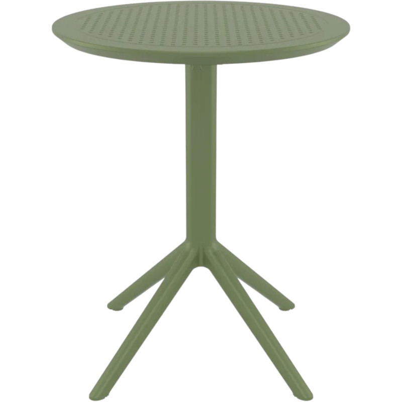 Стол уличный круглый складной Siesta Sky Folding Table 60 (оливковый)