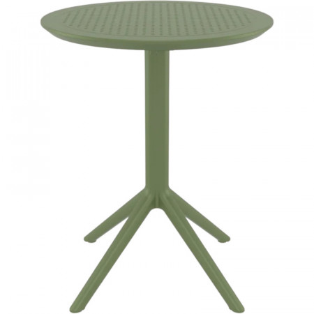 Стол уличный круглый складной Siesta Sky Folding Table 60 (оливковый)