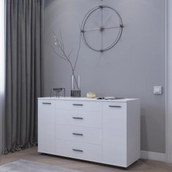 Большой комод EVR- Бриз К-6 белый (нимфея альба)