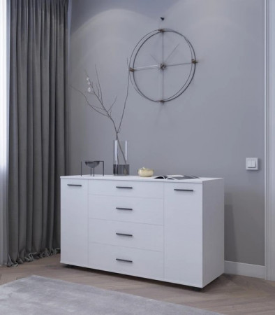 Большой комод EVR- Бриз К-6 белый (нимфея альба)
