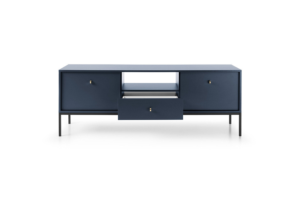 Тумба RTV PIASKI MONO DARK BLUE MRTV154, ДСП, 154х56х39см