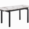 Стол обеденный BIO- Орион (черный/ керамика нефрит белый)  