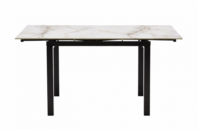 Стол обеденный BIO- Орион (черный/ керамика нефрит белый)  