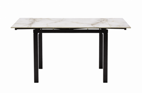 Стол обеденный BIO- Орион (черный/ керамика нефрит белый)  