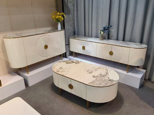 Журнальный стол Elt- 922 керамика (белый/золото)