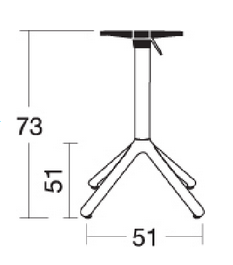 Поворотная база для стола VLL- SCAB Nemo Folding (белый)
