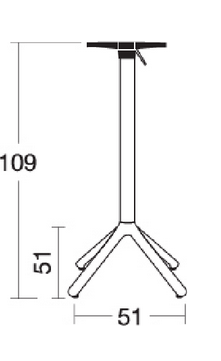 Поворотная база для стола VLL- SCAB Nemo Folding (белый)