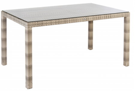 Стол из техноротанга Alexander Rose TEA-  OCEAN TABLE 1.35M X 0.8M (W/GLASS TOP)