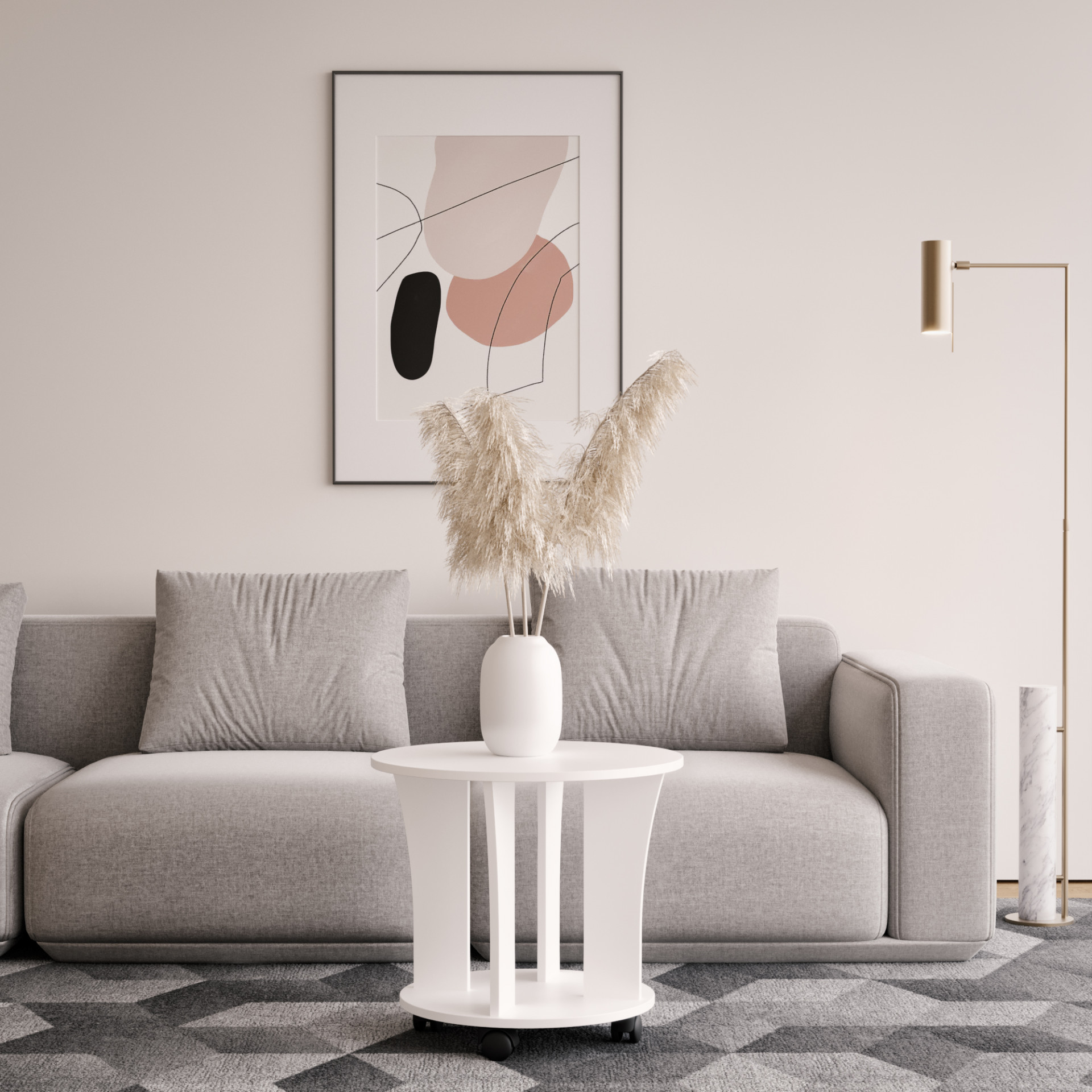 Журнальный стол на колесиках 55х50 см KOD- ЖС-коло 2