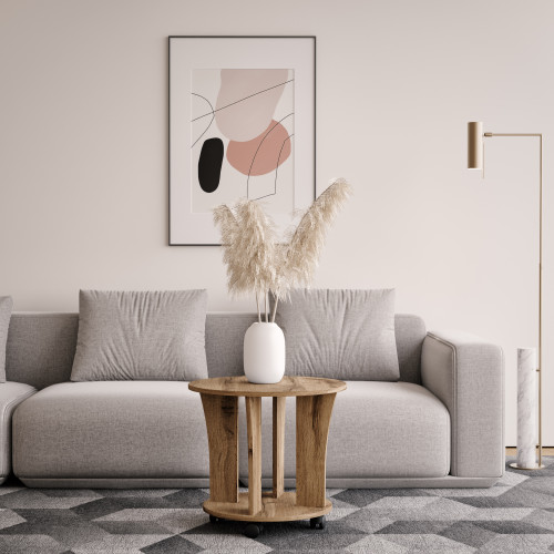 Журнальный стол на колесиках 55х50 см KOD- ЖС-коло 2