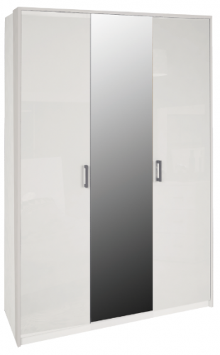 Шкаф MRK- Рома Глянец белый 3 двери/зеркало