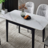 Стіл обідній розкладний INI- TALLINN CERAMIC 90(120)*70 білий /чорний