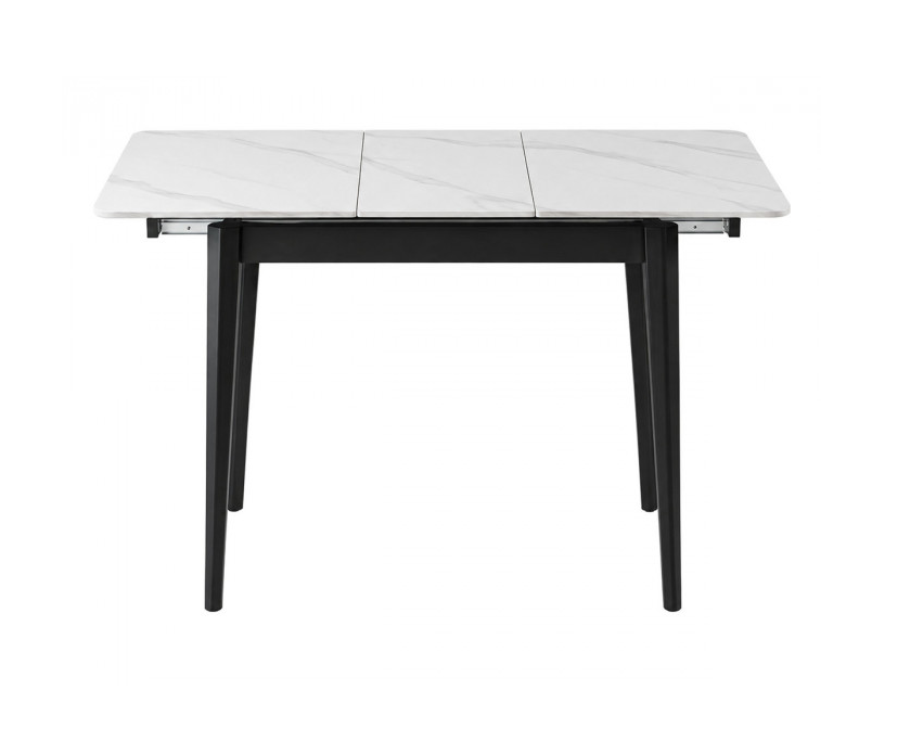 Стіл обідній розкладний INI- TALLINN CERAMIC 90(120)*70 білий /чорний