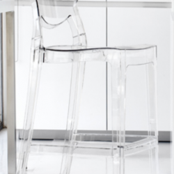 Стул полубарный пластиковый VLL- SCAB IGLOO (прозрачный, дымчатый)