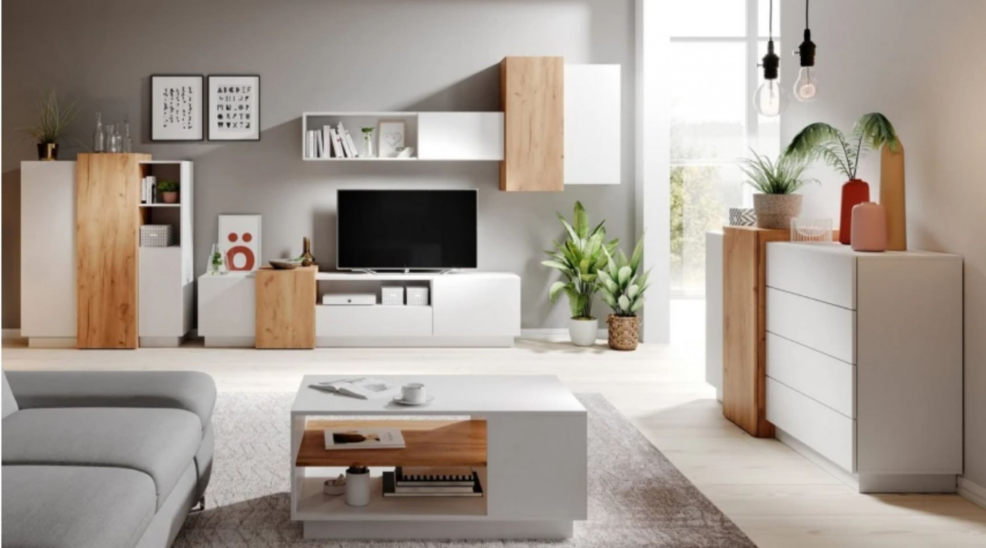 Гостиная Perfect Home 3Д / 3D A Белый/дуб золотой крафт