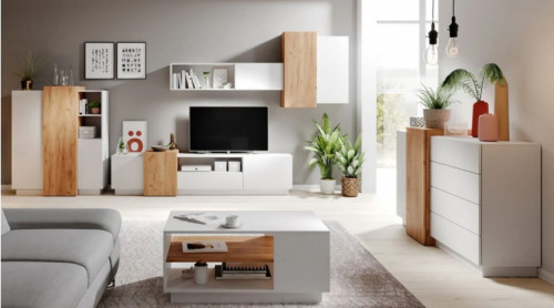 Гостиная Perfect Home 3Д / 3D A Белый/дуб золотой крафт