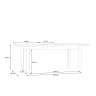 Стол обеденный раскладной Forte FIXSMILE TBLT7029 160-207, черный