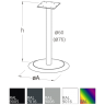 Опора для стола STL- NAPOLI (основание Ø 36 см, высота 57 см, 72 см и 110 см)