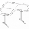 SIGNAL PL- Стол компьютерный угловой B-219 черный 120*120