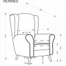 Кресло мягкое HALMAR HERMES (оливковый)