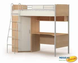 Стол+кровать+шкаф BR-М-16-2 Mega (Мега)