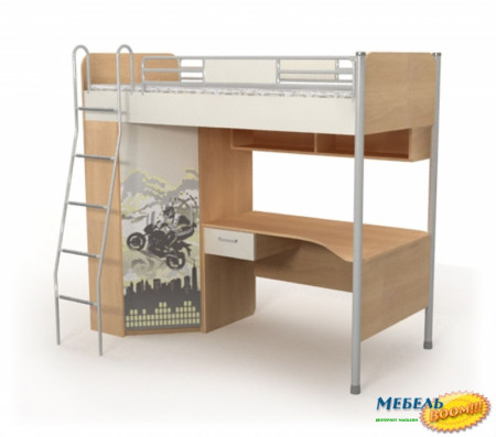 Стол+кровать+шкаф BR-М-16-2 Mega (Мега)