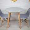 Комплект кухонной мебели Ont- Густаво 75 круглый стол + 2 стула серые