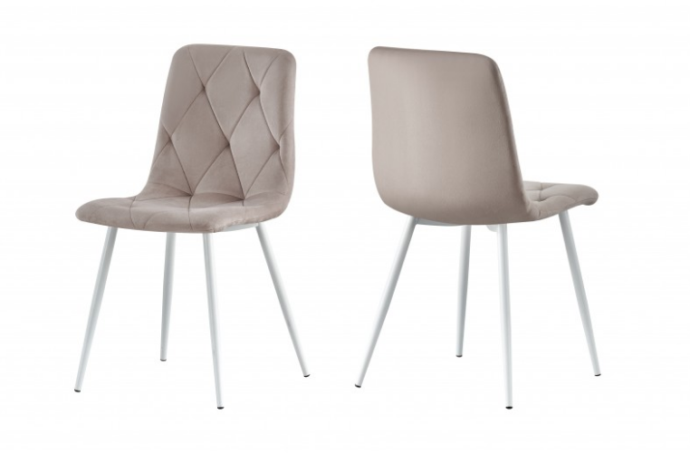 Стул BIO- Мемори, велюр бежевый/ белый