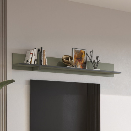 Комплект в гостинную Helvetia CROSS (дымчатый зеленый -черный)