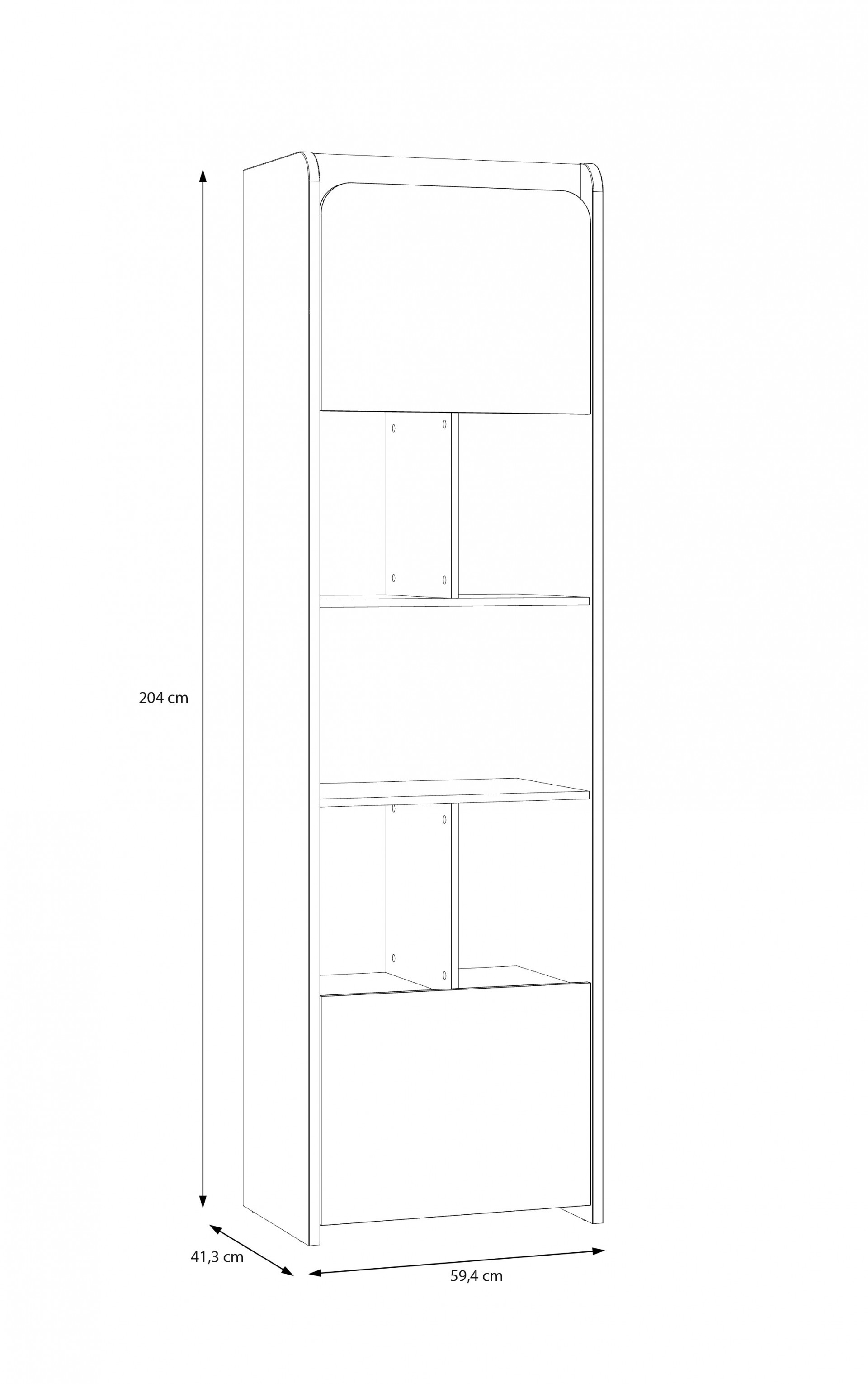 Стеллаж для книг Forte HOA HOAR811 (дуб маувелла/шалфей)