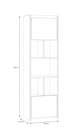 Стеллаж для книг Forte HOA HOAR811 (дуб маувелла/шалфей)