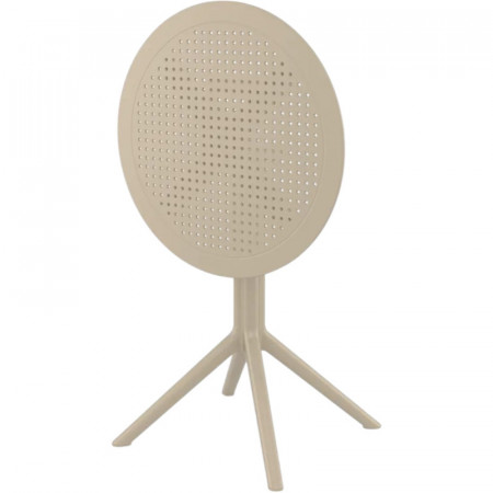 Стол уличный круглый складной Siesta Sky Folding Table 60 (бежевый)