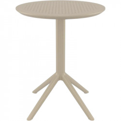 Стол уличный круглый складной Siesta Sky Folding Table 60 (бежевый)