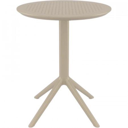 Стол уличный круглый складной Siesta Sky Folding Table 60 (бежевый)